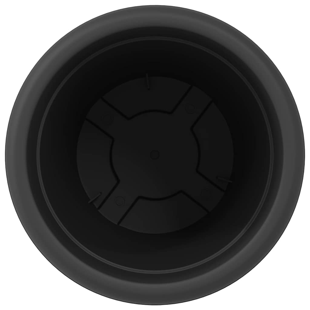 Vaso Rotondo per Fiori 24 pcs Nero Ø 34 x 28 cm Plastica