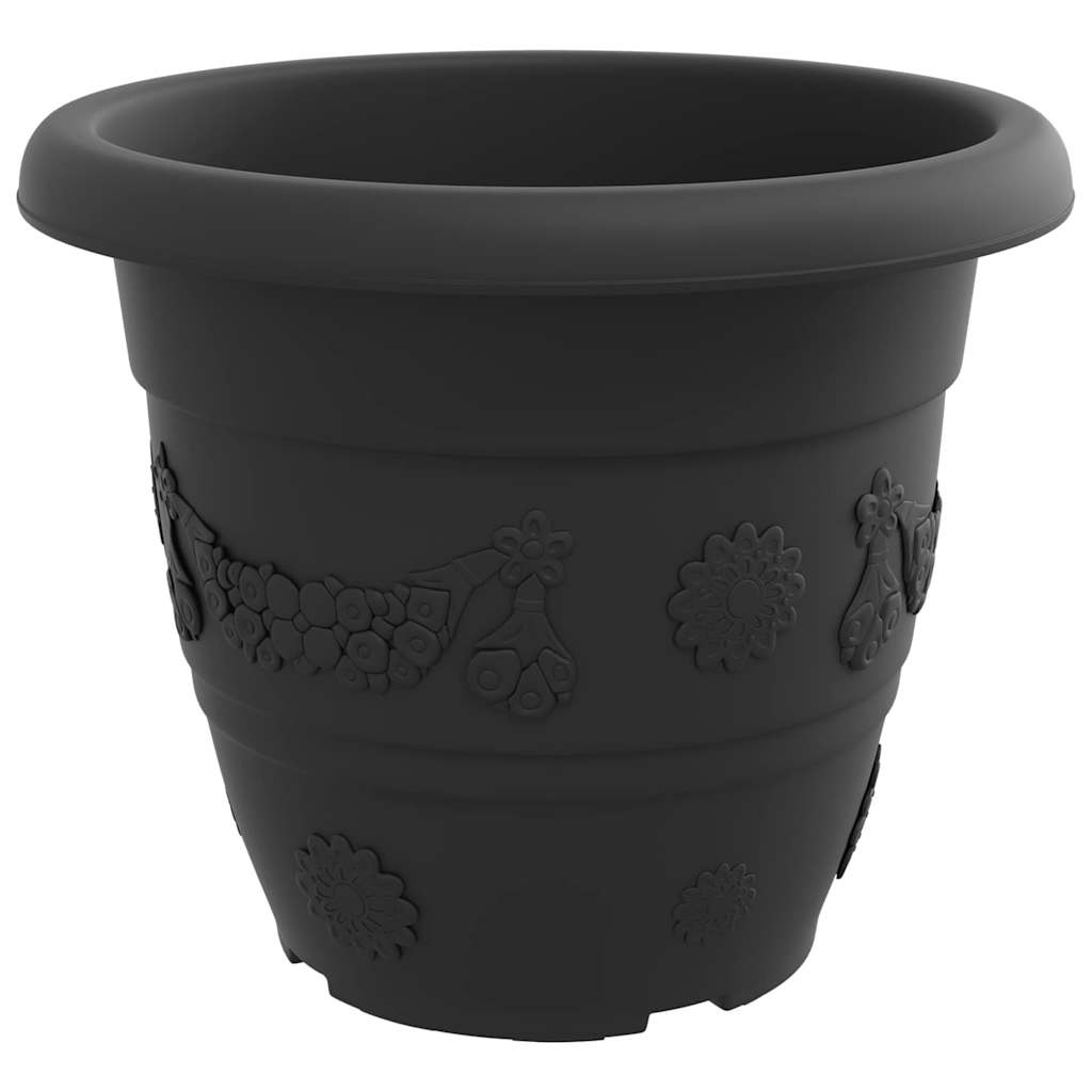 Vaso Rotondo per Fiori 24 pcs Nero Ø 39 x 32 cm Plastica