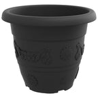 Vaso Rotondo per Fiori 24 pcs Nero Ø 39 x 32 cm Plastica