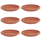 Vassoio Rotondo per Fiori 6 pcs Rosso Mattone Ø 14 x 2 cm