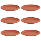 Vassoio Rotondo per Fiori 6 pcs Rosso Mattone Ø 17,5 x 2 cm