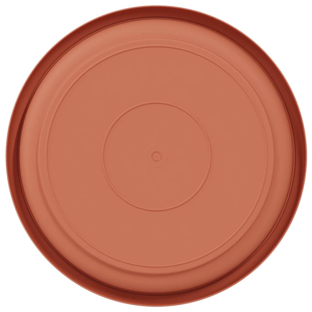 Vassoio Rotondo per Fiori 6 pcs Rosso Mattone Ø 17,5 x 2 cm