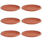 Vassoio Rotondo per Fiori 6 pcs Rosso Mattone Ø 19 x 2 cm