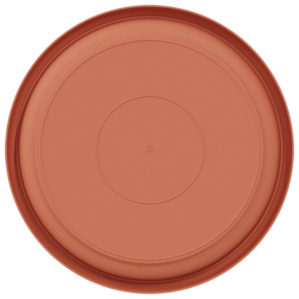 Vassoio Rotondo per Fiori 6 pcs Rosso Mattone Ø 21,5 x 2,5 cm