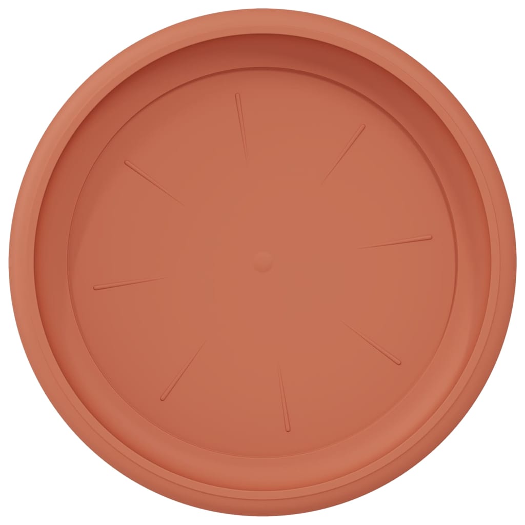 Vassoio Rotondo per Fiori 6 pcs Rosso Mattone Ø 21,5 x 2,5 cm