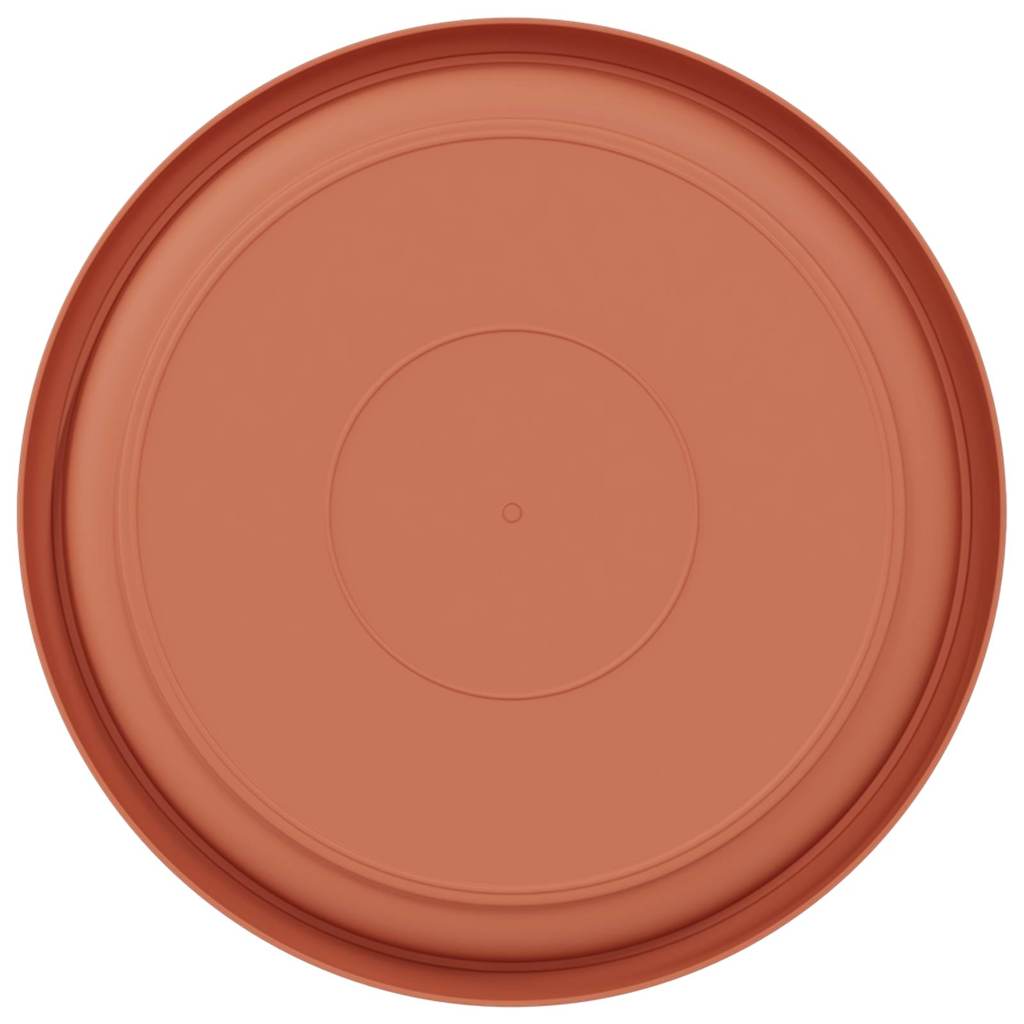 Vassoio Rotondo per Fiori 6 pcs Rosso Mattone Ø 23,5 x 2,5 cm