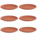 Vassoio Rotondo per Fiori 6 pcs Rosso Mattone Ø 27 x 2,5 cm