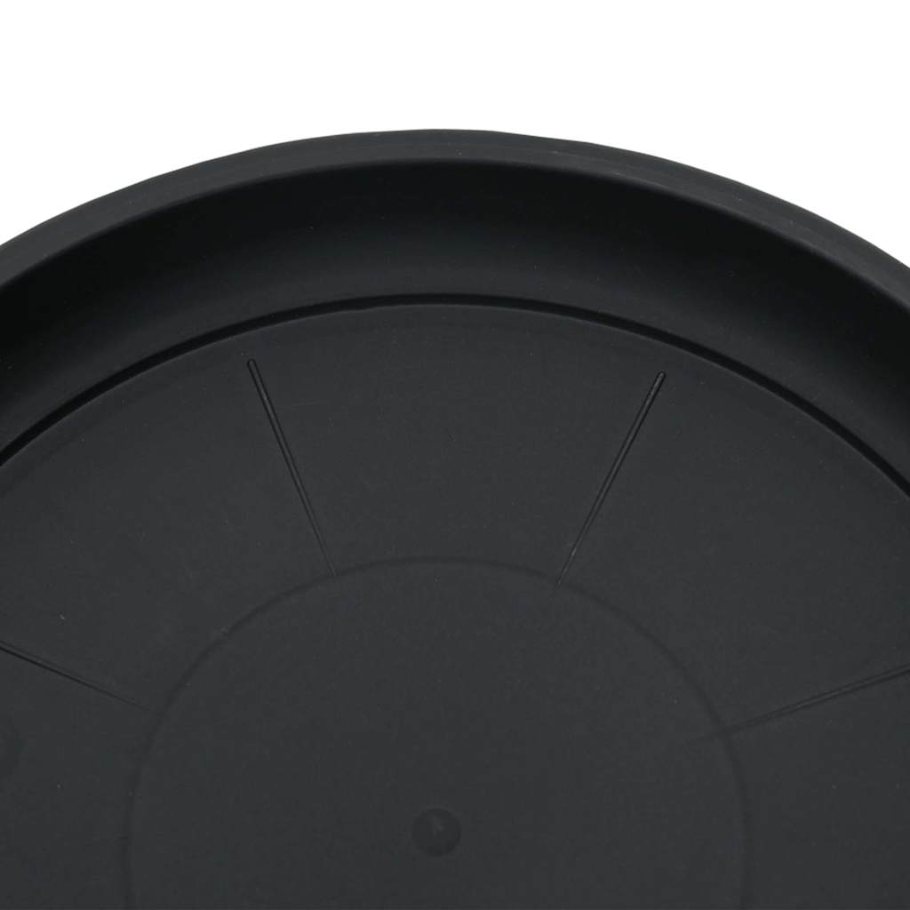 Vassoio Rotondo per Fiori 6 pcs Nero Ø 14 x 2 cm Plastica