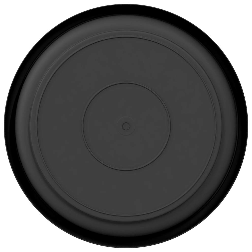 Vassoio Rotondo per Fiori 6 pcs Nero Ø 15,5 x 2 cm Plastica