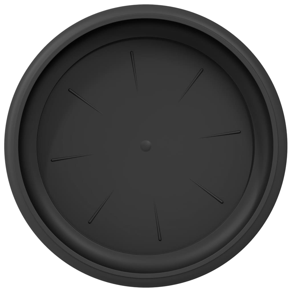Vassoio Rotondo per Fiori 6 pcs Nero Ø 15,5 x 2 cm Plastica