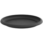 Vassoio Rotondo per Fiori 6 pcs Nero Ø 17,5 x 2 cm Plastica