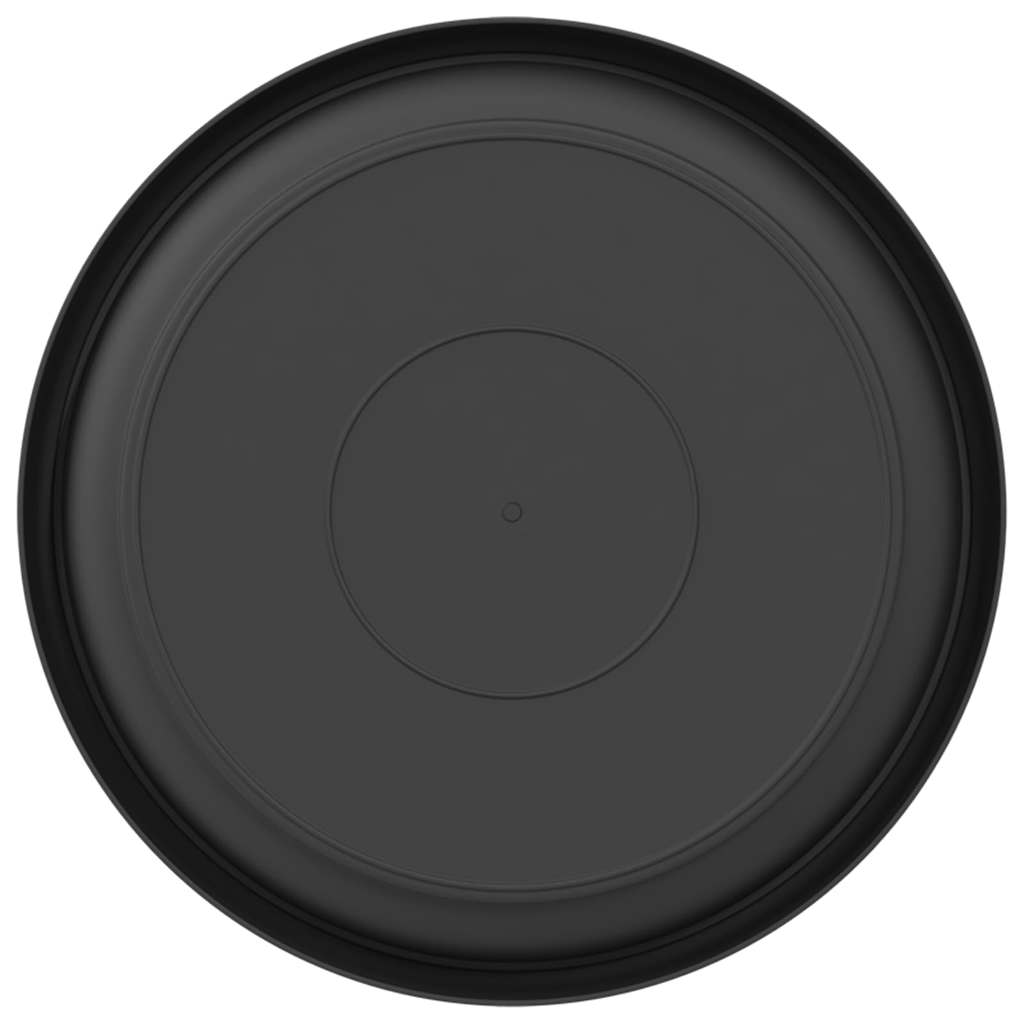 Vassoio Rotondo per Fiori 6 pcs Nero Ø 14 x 2 cm Plastica