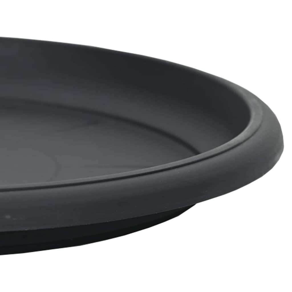 Vassoio Rotondo per Fiori 6 pcs Nero Ø 14 x 2 cm Plastica