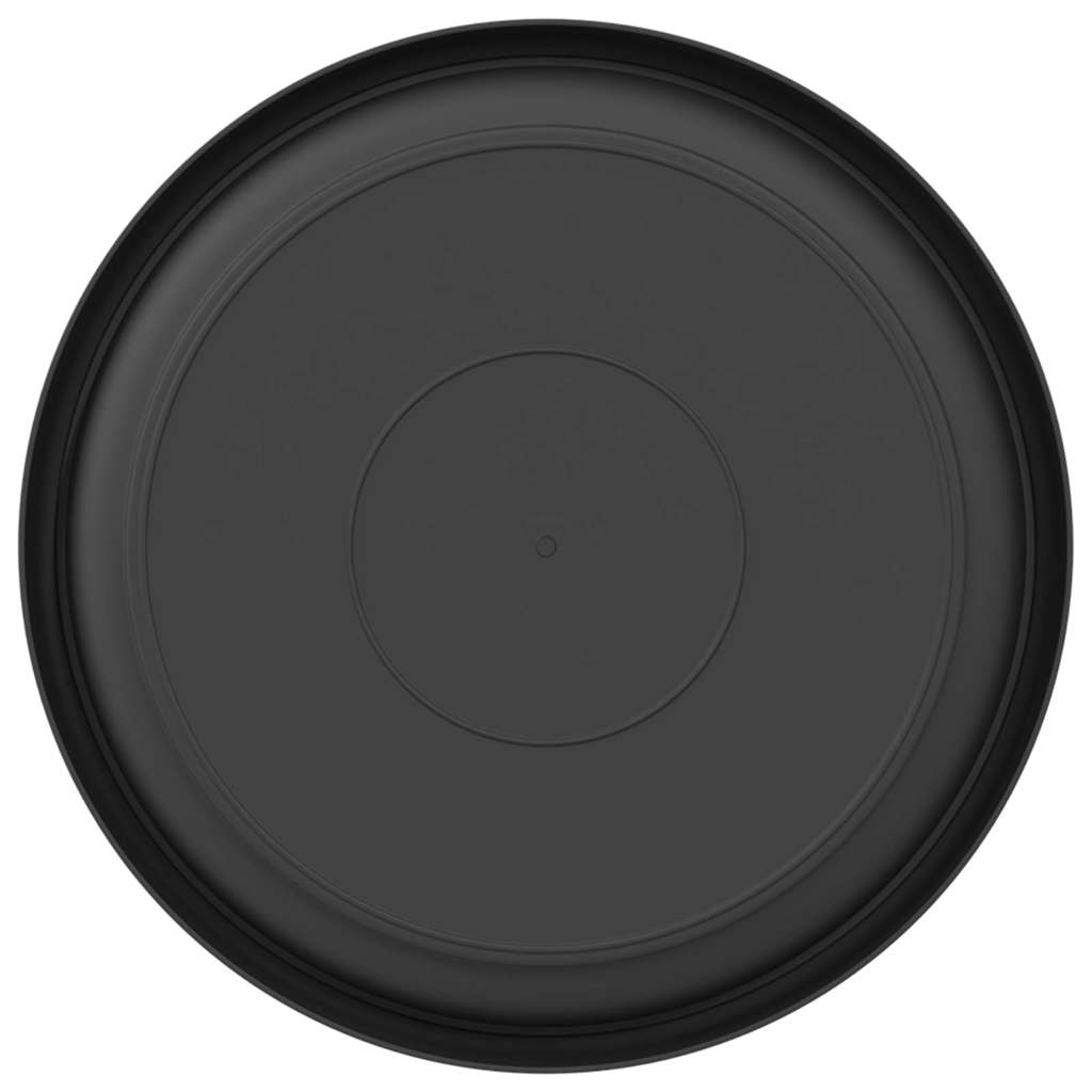 Vassoio Rotondo per Fiori 6 pcs Nero Ø 14 x 2 cm Plastica