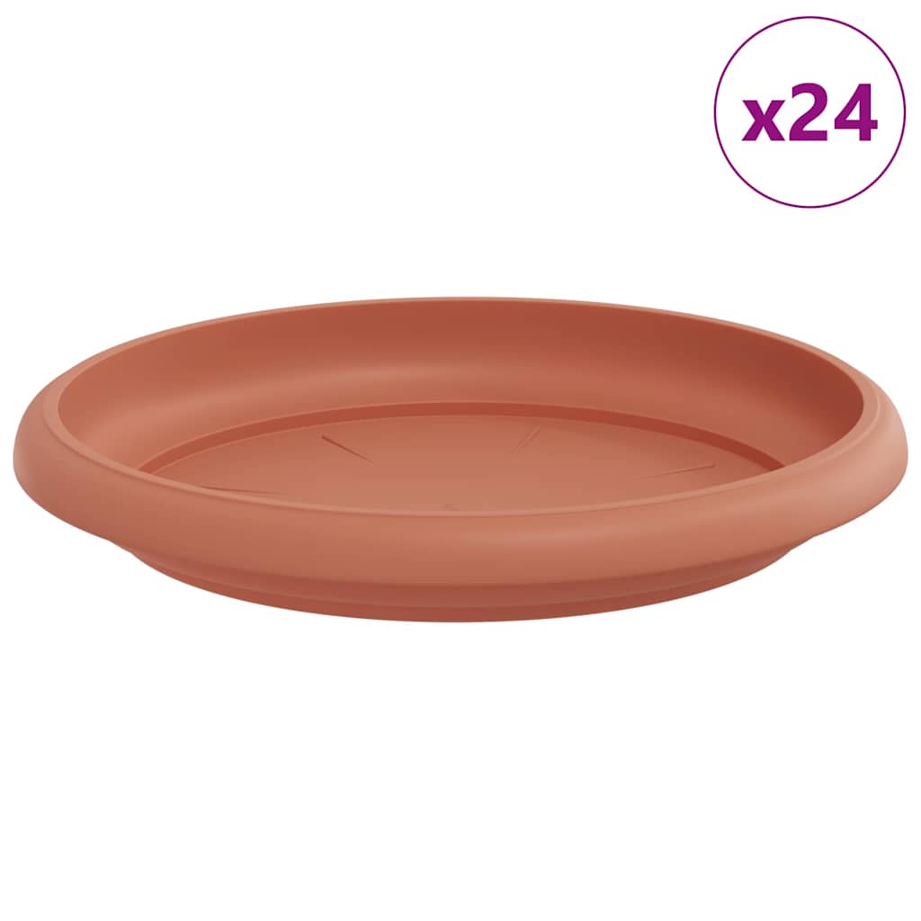 Vassoio Rotondo per Fiori 24 pcs Rosso Mattone Ø 14 x 2 cm