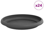 Vassoio Rotondo per Fiori 24 pcs Nero Ø 15,5 x 2 cm Plastica