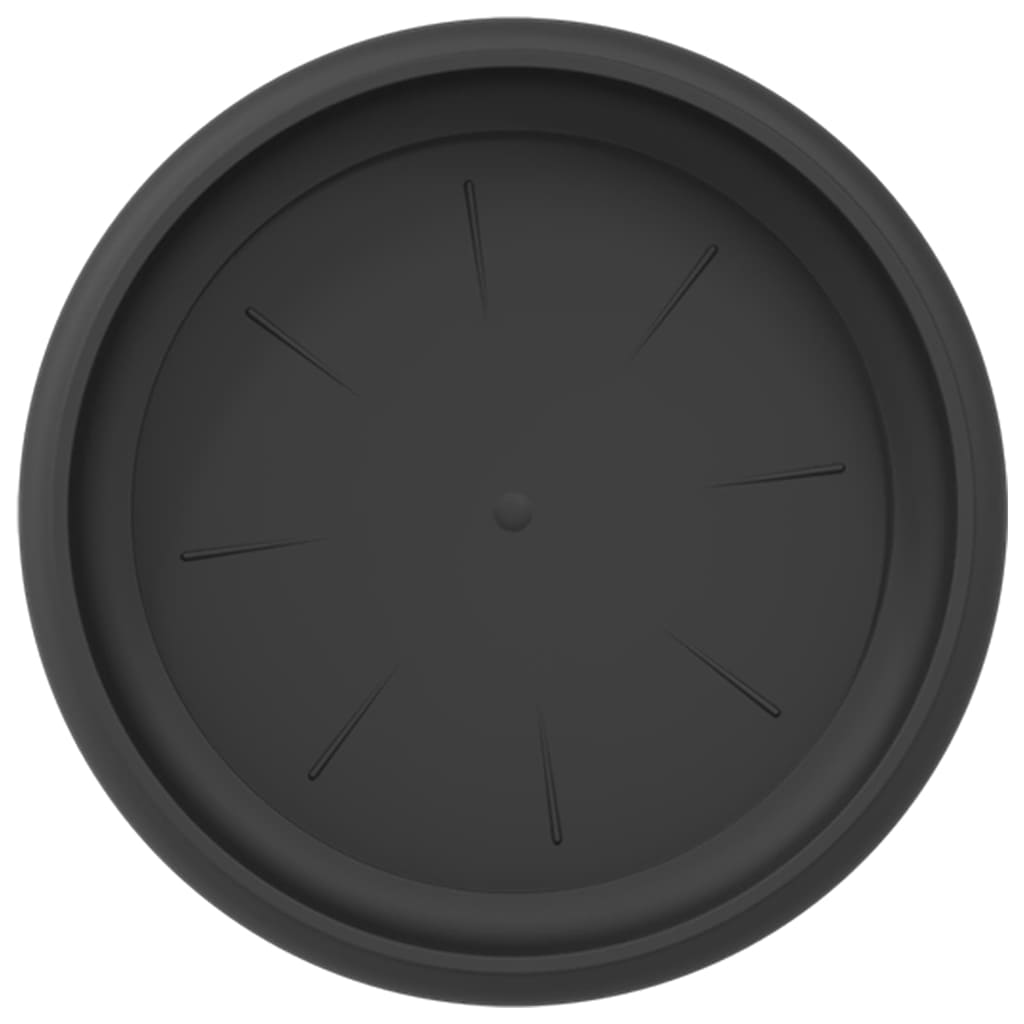 Vassoio Rotondo per Fiori 24 pcs Nero Ø 17,5 x 2 cm Plastica