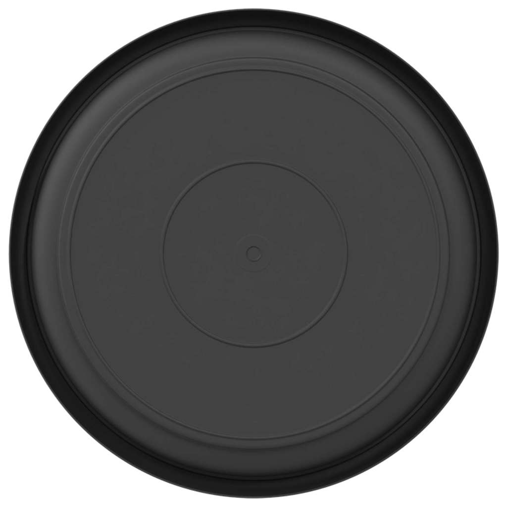 Vassoio Rotondo per Fiori 24 pcs Nero Ø 19 x 2 cm Plastica
