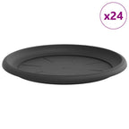 Vassoio Rotondo per Fiori 24 pcs Nero Ø 27 x 2,5 cm Plastica