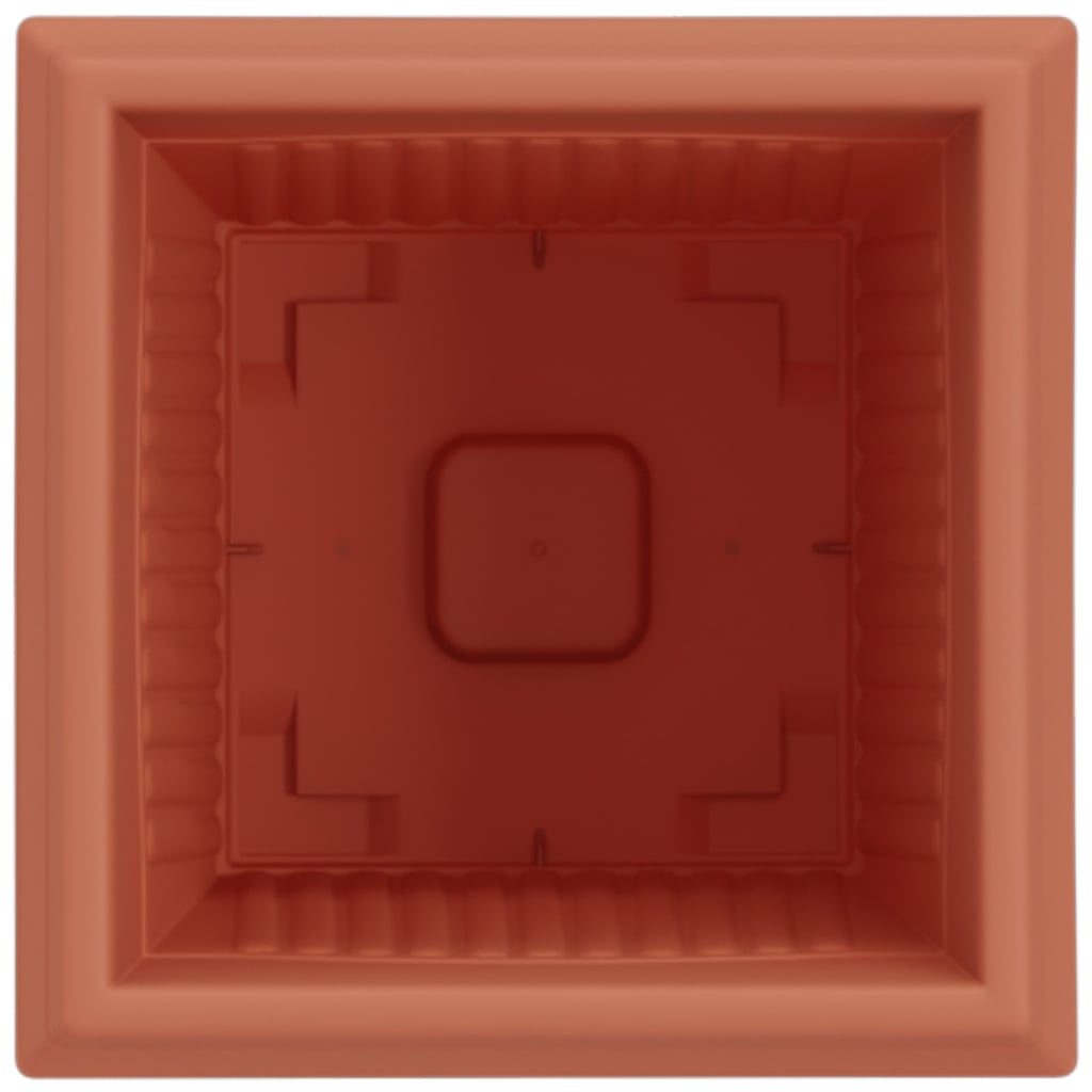 Vaso quadrato per fiori 6 pcs Rosso Mattone 16 x 16 x 14 cm