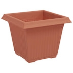 Vaso quadrato per fiori 6 pcs Rosso Mattone 20 x 20 x 16 cm
