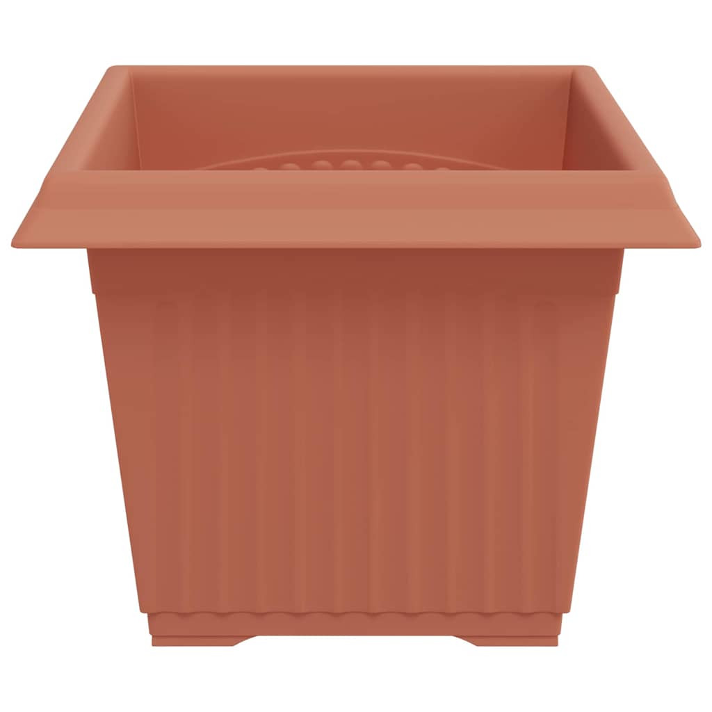 Vaso quadrato per fiori 6 pcs Rosso Mattone 23 x 23 x 17,5 cm