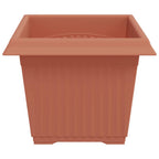 Vaso quadrato per fiori 6 pcs Rosso Mattone 23 x 23 x 17,5 cm