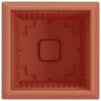 Vaso quadrato per fiori 6 pcs Rosso Mattone 23 x 23 x 17,5 cm
