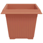 Vaso quadrato per fiori 6 pcs Rosso Mattone 28,5 x 28,5 x 22 cm