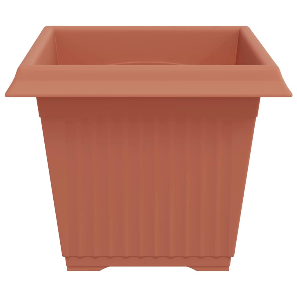 Vaso quadrato per fiori 6 pcs Rosso Mattone 28,5 x 28,5 x 22 cm