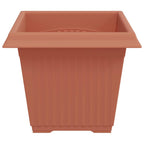 Vaso quadrato per fiori 6 pcs Rosso Mattone 33 x 33 x 26 cm
