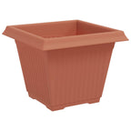 Vaso quadrato per fiori 6 pcs Rosso Mattone 38 x 38 x 30 cm