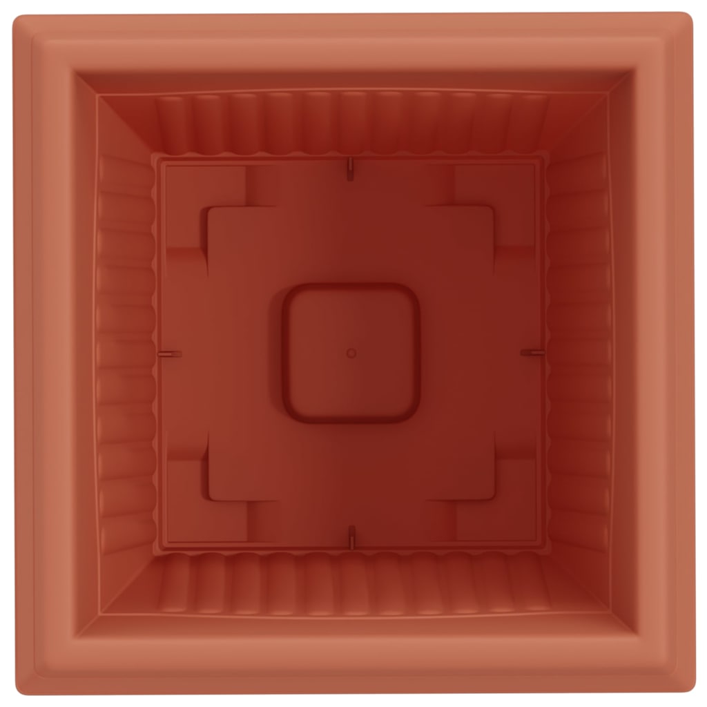 Vaso quadrato per fiori 6 pcs Rosso Mattone 38 x 38 x 30 cm