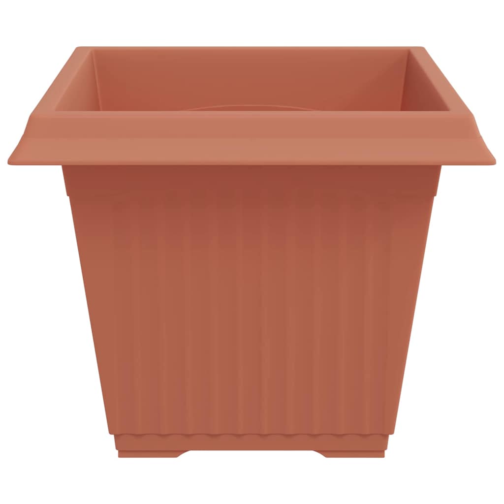 Vaso quadrato per fiori 6 pcs Rosso Mattone 43 x 43 x 33,5 cm