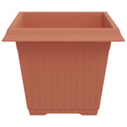 Vaso quadrato per fiori 6 pcs Rosso Mattone 43 x 43 x 33,5 cm