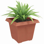 Vaso quadrato per fiori 6 pcs Rosso Mattone 43 x 43 x 33,5 cm