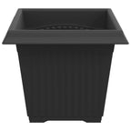Vaso quadrato per fiori 6 pcs Nero 20 x 20 x 16 cm Plastica