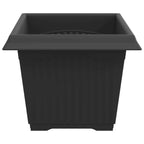 Vaso quadrato per fiori 6 pcs Nero 23 x 23 x 17,5 cm Plastica