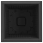 Vaso quadrato per fiori 6 pcs Nero 33 x 33 x 26 cm Plastica