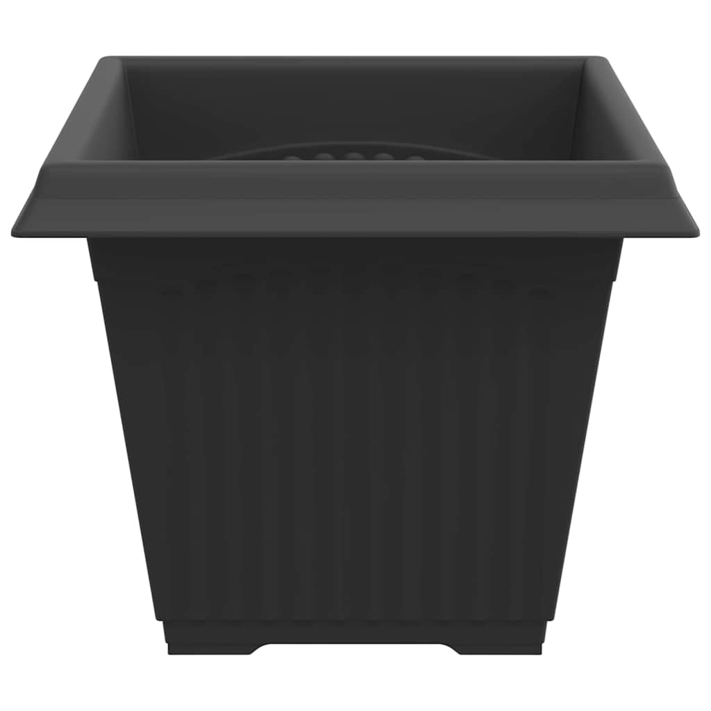 Vaso quadrato per fiori 6 pcs Nero 38 x 38 x 30 cm Plastica