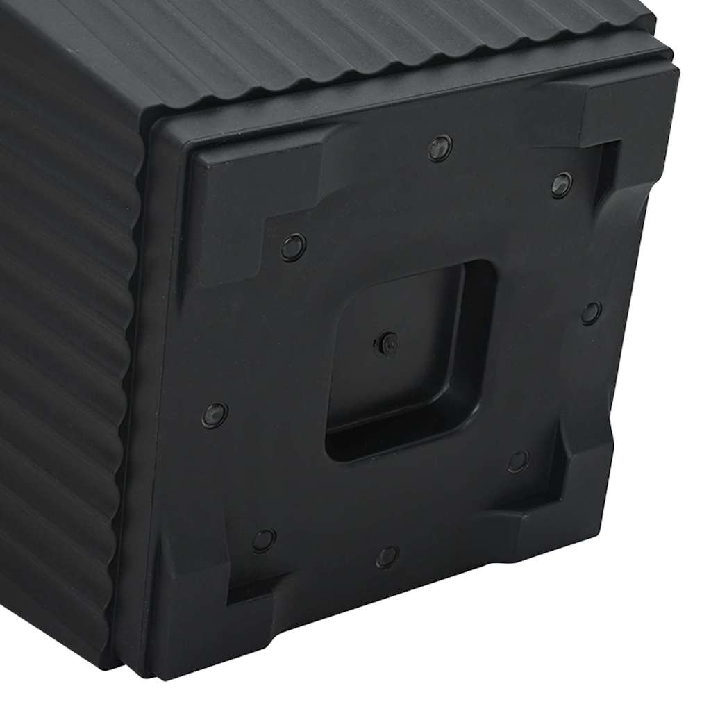 Vaso quadrato per fiori 6 pcs Nero 43 x 43 x 33,5 cm Plastica