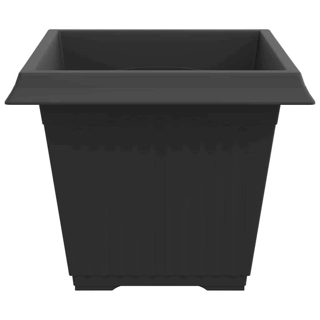 Vaso quadrato per fiori 6 pcs Nero 43 x 43 x 33,5 cm Plastica