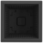 Vaso quadrato per fiori 6 pcs Nero 43 x 43 x 33,5 cm Plastica