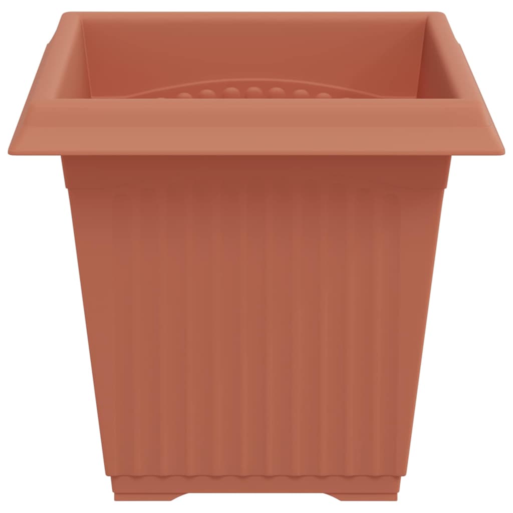 Vaso quadrato per fiori 24 pcs Rosso Mattone 16 x 16 x 14 cm