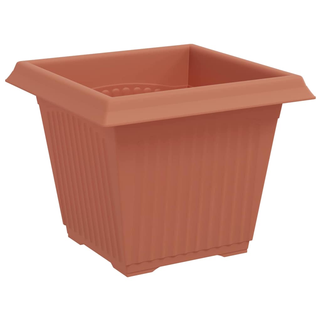 Vaso quadrato per fiori 24 pcs Rosso Mattone 20 x 20 x 16 cm