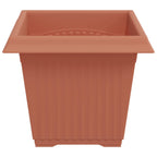 Vaso quadrato per fiori 24 pcs Rosso Mattone 20 x 20 x 16 cm