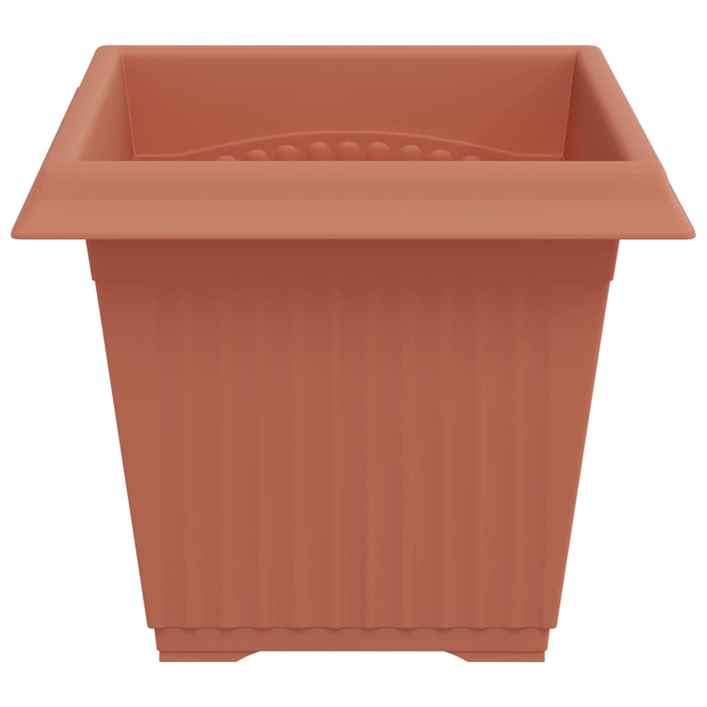 Vaso quadrato per fiori 24 pcs Rosso Mattone 20 x 20 x 16 cm