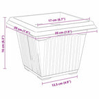 Vaso quadrato per fiori 24 pcs Rosso Mattone 20 x 20 x 16 cm