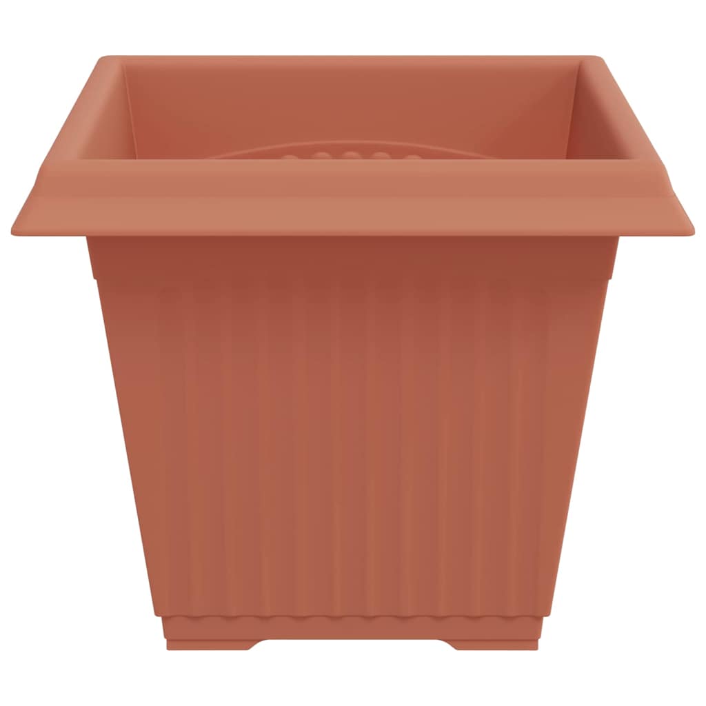 Vaso quadrato per fiori 24 pcs Rosso Mattone 38 x 38 x 30 cm