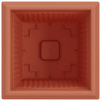 Vaso quadrato per fiori 24 pcs Rosso Mattone 38 x 38 x 30 cm